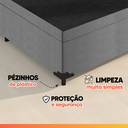 Ver imagem 7 de Cama Box com Baú Solteiro 0,88 com 41cm de Altura Prince Cinza