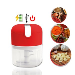 Mini Processador Alimentos Portatil 250ml Usb - Vermelho