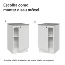 Ver imagem 4 de Balcão de Cozinha 50cm 1 Porta Branco Vik Madesa