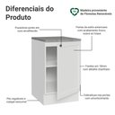 Ver imagem 3 de Balcão de Cozinha 50cm 1 Porta Branco Vik Madesa