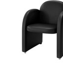 Ver imagem 5 de Poltrona Descanso Moderna Corino Nayara Matrix Cor:courino Preto