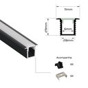 Ver imagem 3 de Perfil de Embutir para Fita Led Nordecor Lite Marcenaria 11mm
