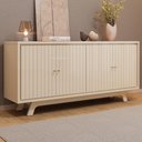 Ver imagem 2 de Balcao Buffet 4 Portas 180 Cm Soleil Off White Dj Moveis