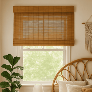 Persiana Pronta Rolô Bambu 80larg X 230alt Natural