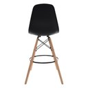 Ver imagem 2 de 4 Banquetas Com Encosto Alto Base Madeira Wood Preto