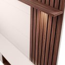 Ver imagem 4 de Painel Bancada Suspensa Para TV até 65 Pol. 180cm Ripado Palmas C05 Off White/Nogueira - Mpozenato