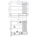 Ver imagem 5 de Painel Bancada Suspensa Para TV até 65 Pol. 180cm Ripado Palmas C05 Off White/Nogueira - Mpozenato