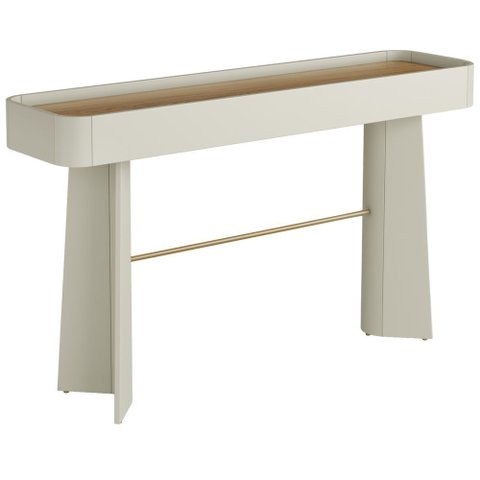 Aparador para Sala de Estar Orgânico Industrial Alef I03 Louro Luna Dourado - Lyam Decor
