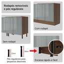 Ver imagem 7 de Armário de Cozinha Completa 240cm Rustic/cinza Lux Madesa 08 Rustic/cinza Rustic/cinza