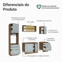 Ver imagem 3 de Armário de Cozinha Completa 240cm Rustic/cinza Lux Madesa 08 Rustic/cinza Rustic/cinza