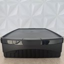 Ver imagem 4 de Kit 5 Caixas Cestos Organizadores Pretos 11l com Tampa Crippa Closet Escritório Banheiro