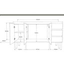 Ver imagem 1 de Gabinete de Cozinha 144cm Preto - Rorato