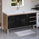 Ver imagem 3 de Gabinete de Cozinha 144cm Preto - Rorato