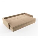 Ver imagem 4 de Sofá-Cama Retrátil Túnísia 4 Lugares e Reclinável 214cm Bege Suede