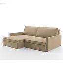 Ver imagem 5 de Sofá-Cama Retrátil Túnísia 4 Lugares e Reclinável 214cm Bege Suede