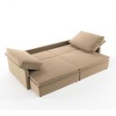 Ver imagem 7 de Sofá-Cama Retrátil Túnísia 4 Lugares e Reclinável 214cm Bege Suede