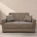 Ver imagem 1 de Sofá Estofado 2 Lugares Sala Estar Recepção Raíssa Suede Capuccino