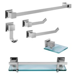 Kit de Acessórios para Banheiro 6 Peças Premium Pr4001 Ducon Metais - 1
