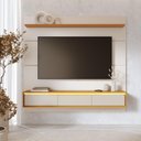 Ver imagem 6 de Painel para TV até 70 Polegadas Tahiti 3 Portas com LED - Off White Matte/Naturale