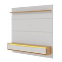 Ver imagem 2 de Painel para TV até 70 Polegadas Tahiti 3 Portas com LED - Off White Matte/Naturale