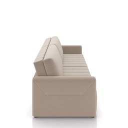 Sofá-cama Decorativo Retrátil Thanos 2 Lugares 192cm Veludo Bege G45 - Gran Belo - 7