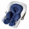 Capa para Bebê Conforto + Capota/ Protetor de Sol + Protetor de Cinto + Apoio de Corpo - Preto Liso: - 6