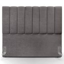 Ver imagem 7 de Kit Cabeceira Cama Box Queen 160cm Calçadeira Baú Dália W01 Linho Cinza Escuro - Lyam