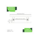 Ver mais imagens de Puxador de Porta Vidro Pivotante Madeira Branco 90cm Ms Fs