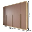Ver imagem 4 de Guarda-roupa Casal Severo 6 Portas 6 Gavetas - Panorama Móveis
