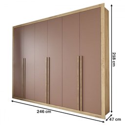 Guarda-roupa Casal Severo 6 Portas 6 Gavetas - Panorama Móveis - 4