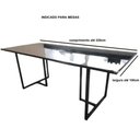 Ver imagem 4 de Pes de Mesa Estilo Industrial Modelo T 75x60cm Kit c/2un - Preto