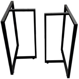 Bases Dde Mesa Estilo Industrial Modelo T 75x60cm Kit C/2un - Preto - 1