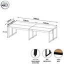Ver imagem 3 de Estação de Trabalho Ilha 2,40 m X 1,20 m Escritório 4 Lugares Estrutura Metálica 100% MDF F5