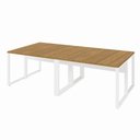 Ver imagem 2 de Estação de Trabalho Ilha 2,40 m X 1,20 m Escritório 4 Lugares Estrutura Metálica 100% MDF F5