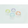 Conjunto Kit com 4 Potes de Vidro Vedação Hermetico 520ml Colorido - 4