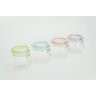 Conjunto Kit com 4 Potes de Vidro Vedação Hermetico 520ml Colorido - 3