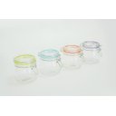 Ver imagem 3 de Conjunto Kit com 4 Potes de Vidro Vedação Hermetico 520ml Colorido