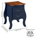 Ver imagem 4 de Cômoda de Madeira Bombê Mini 2 Gavetas - Azul Bic com Tampo Imbuia Glazer