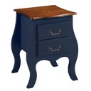 Ver imagem 1 de Cômoda de Madeira Bombê Mini 2 Gavetas - Azul Bic com Tampo Imbuia Glazer