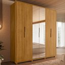 Ver imagem 2 de Guarda Roupa Casal Matisse 6 Portas com Espelho Mdf 210 Cm Cumaru Madetec