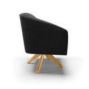 Ver imagem 2 de Cadeira Sala de Jantar Giratória Ma30 Kit 2 Stella Suede D03 - D'Rossi Cor Preto