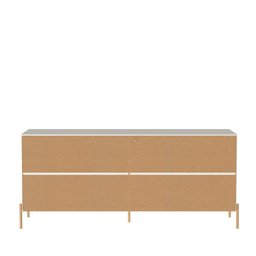 Cômoda 6 Gavetas Jasper 182 Cm - Branco C/ Dourado - 7