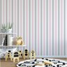 Papel de Parede Listrado Branco, Rosa e Marrom 2,5m - 2