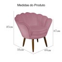 Ver imagem 5 de Poltrona Decorativa Pétala de Flor Veludo Rosa