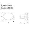 Kit 5 Puxador Beetle Zen Niquel Velho Zp5403.889 Ponto - 3