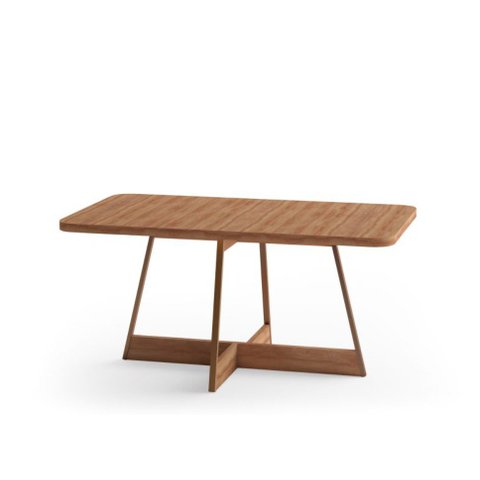Mesa de Jantar Átria Retangular 6 Lugares 160x90cm Nogal Fre Cor:nogal com Freijó e Rosê