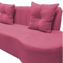 Ver mais imagens de Sofá 3 Lugares Orgânico Curvo Madrid 180cm Suede Rosa