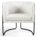 Ver imagem 2 de Kit 2 Poltronas Decorativas Pés Metal Betina A-48 Linho Flocos - Domi