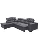 Ver imagem 1 de Sofá Canto Reclinável 4 Lugares Chaise 280cm Cinza Megasul