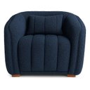 Ver imagem 2 de Poltrona Decorativa Sala de Estar Lilian Bouclé Terracota:azul-marinho/liso